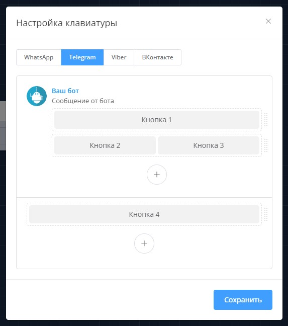 меню в телеграм боте